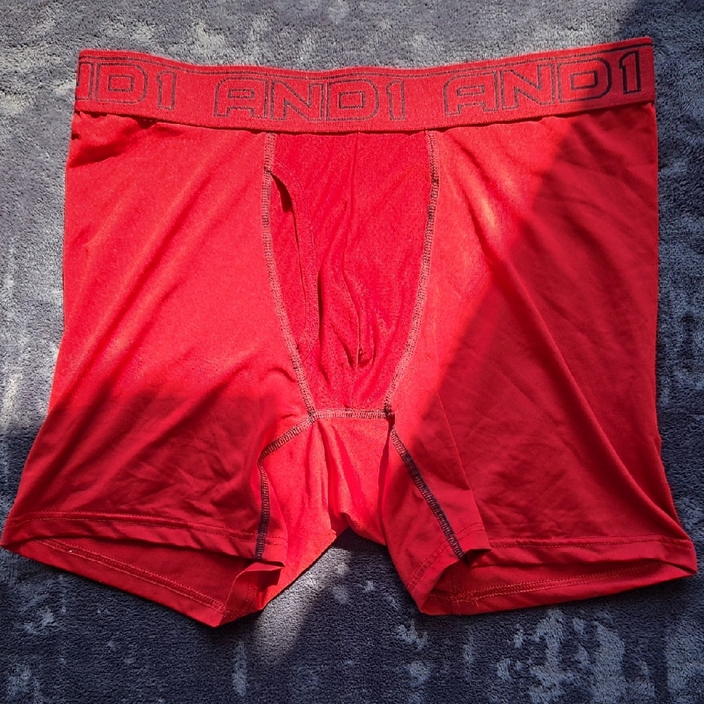 AND1 Red Boxer Briefs Stretchy Comfort